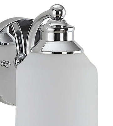 Lydia Iron/Frosted Glass Farmhouse Cottage LED Vanity Light - JONATHAN Y